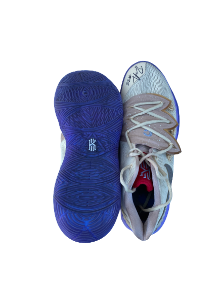 RJ Nembhard TCU Basketball SIGNED Game Worn Shoes (Size 14) - Photo Matched