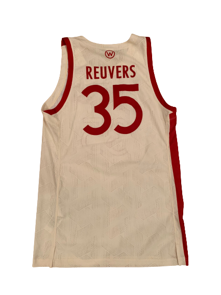 Nate Reuvers Wisconsin Basketball 2020-2021 Game Worn Alternate Uniform Set - Photo Matched