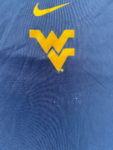 George Campbell West Virginia Football Team Issued Long Sleeve Workout Shirt (Size 2XL)