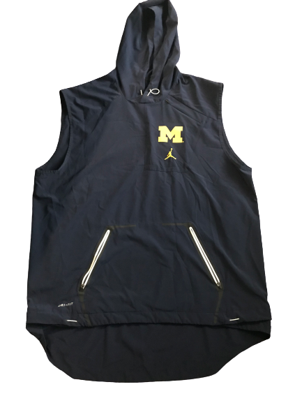 Jon Teske Michigan Team Issued Jordan Sleeveless Pullover (Size XXLT)