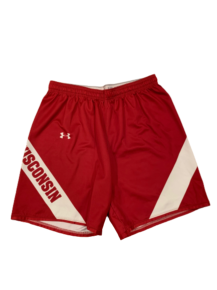 Nate Reuvers Wisconsin Basketball Team Exclusive Practice Shorts (Size XL)