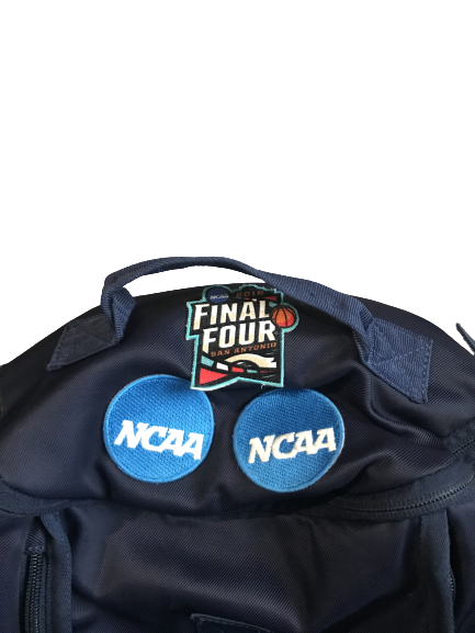 Zavier Simpson Michigan Team Issued Backpack with Final Four & National Championship Jersey Patches Ironed On