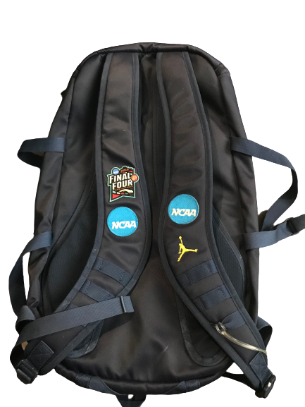 Zavier Simpson Michigan Team Issued Backpack with Final Four & National Championship Jersey Patches Ironed On