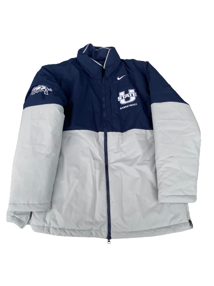 Kuba Karwowski Utah State Basketball Player Exclusive Winter Jacket (Size 3XL)
