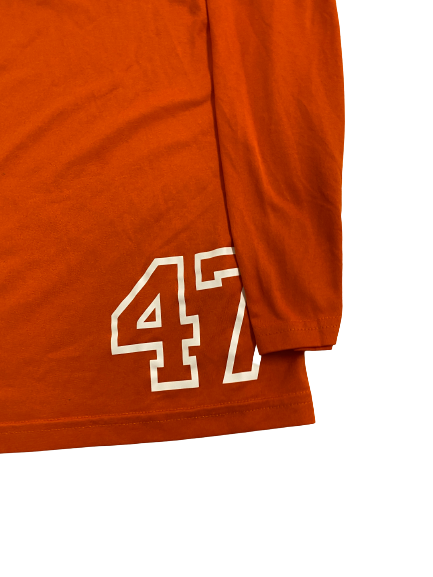 James Skalski Clemson Football Player-Exclusive Long Sleeve Shirt With Number (Size XXL)