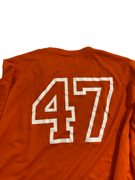 James Skalski Clemson Football Player-Exclusive Long Sleeve Shirt With Number (Size XXL)