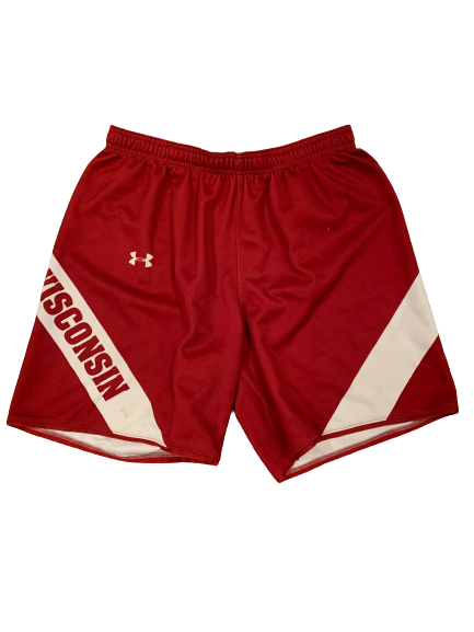 Nate Reuvers Wisconsin Basketball Team Exclusive Practice Shorts (Size XL)