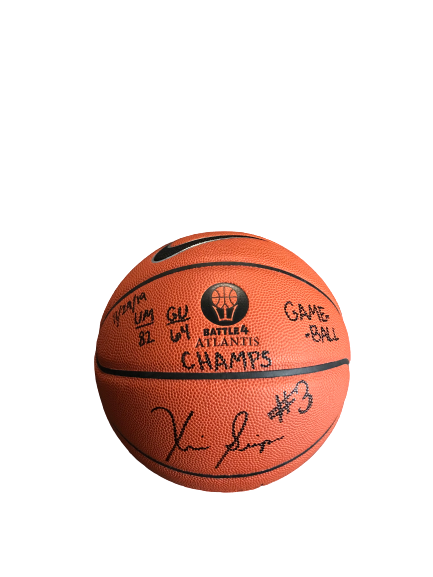Battle 4 Atlantis Championship GAME BALL Signed & Inscribed by Zavier Simpson