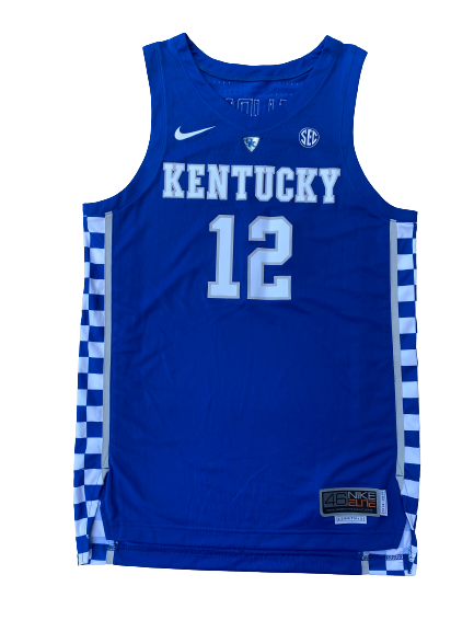 Brad Calipari Kentucky Basketball 2018-2019 Game Worn Uniform Set