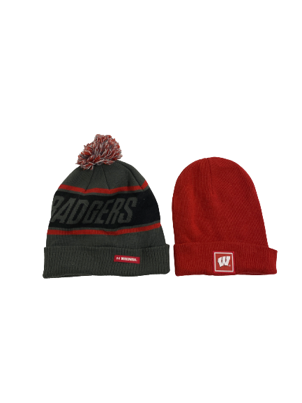 Jade Demps Wisconsin Volleyball Team-Issued Beanie Hats (Set of 2)