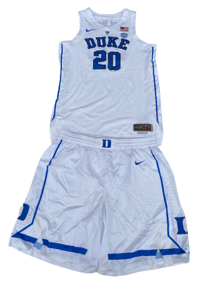 Marques Bolden Duke Basketball 2018-2019 (Senior Year) Game Worn Uniform Set - Photo Matched