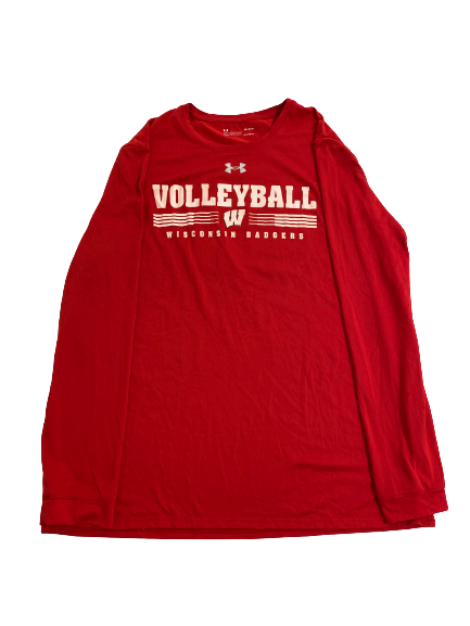 Jade Demps Wisconsin Volleyball Player-Exclusive Long Sleeve Practice Shirt With 