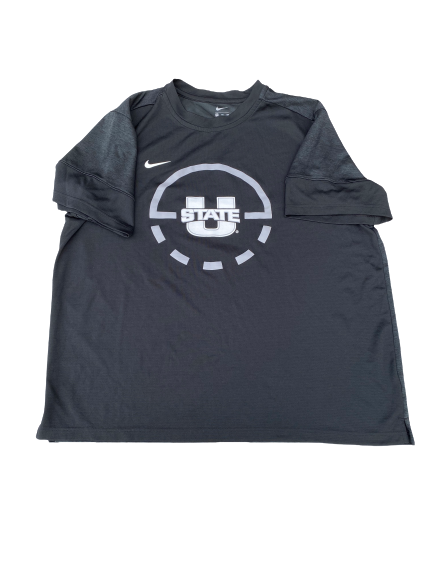 Kuba Karwowski Utah State Basketball Team Issued Workout Shirt (Size 2XL)