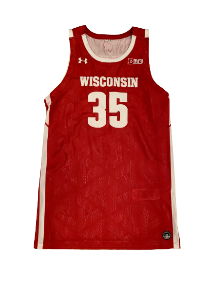 Nate Reuvers Wisconsin Basketball Game Issued Uniform Set