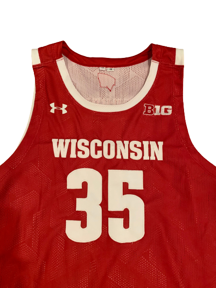 Nate Reuvers Wisconsin Basketball Game Issued Uniform Set