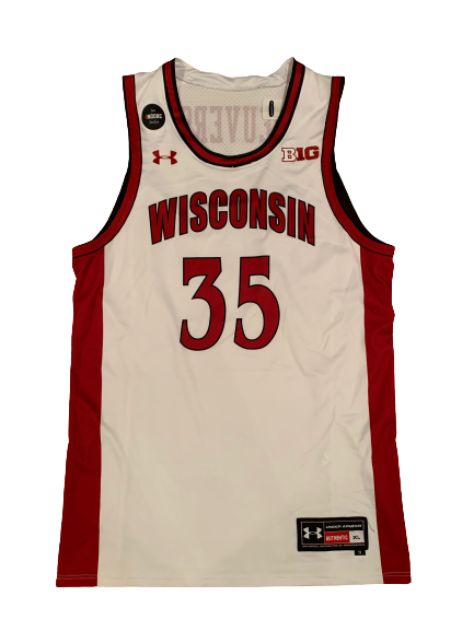Nate Reuvers Wisconsin Basketball Game Worn Throwback Uniform Set (2/9/20 Vs Ohio State) - Photo Matched