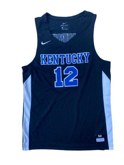 Brad Calipari Kentucky Basketball RARE 2018 Black Bahamas Game Uniform Set (Size M)