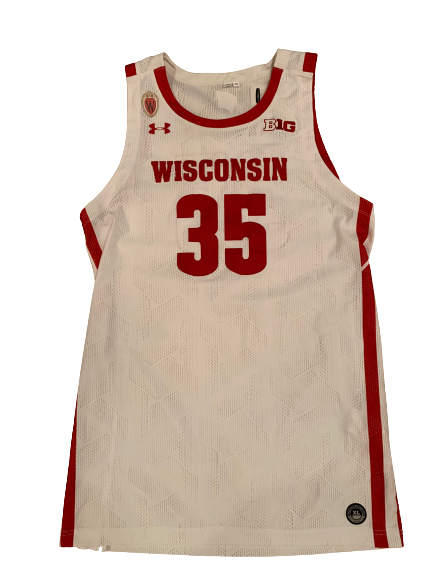 Nate Reuvers Wisconsin Basketball 2020-2021 Game Worn Uniform Set - Photo Matched