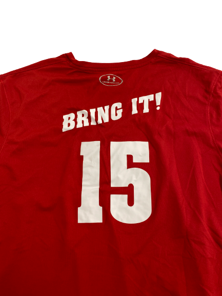 Jade Demps Wisconsin Volleyball Team-Issued T-Shirt With 