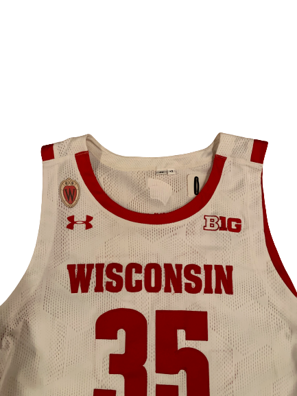 Nate Reuvers Wisconsin Basketball 2020-2021 Game Worn Uniform Set - Photo Matched
