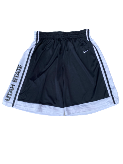 Kuba Karwowski Utah State Basketball Team Issued Workout Shorts (Size 2XL)