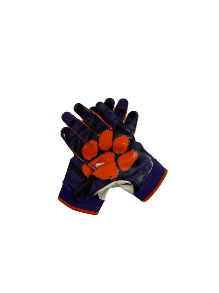 James Skalski Clemson Football Team-Exclusive Gloves (Size XXL)