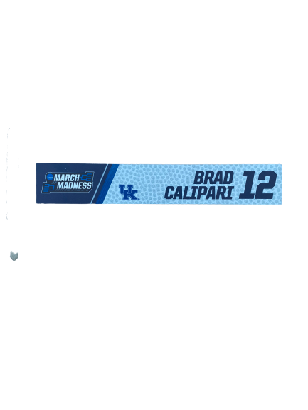 Brad Calipari Kentucky Basketball March Madness Locker Room Name Plate