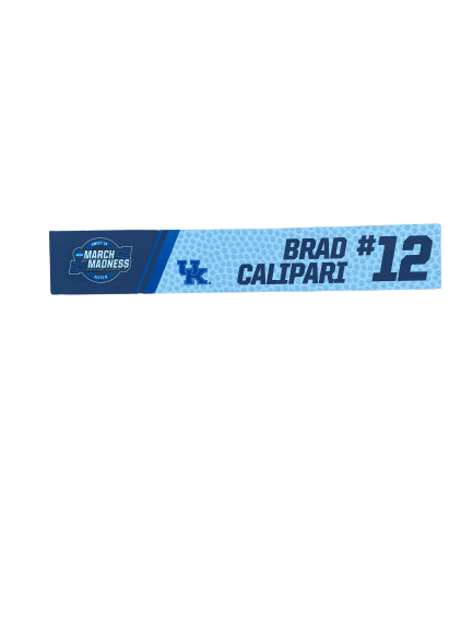 Brad Calipari Kentucky Basketball March Madness Locker Room Name Plate