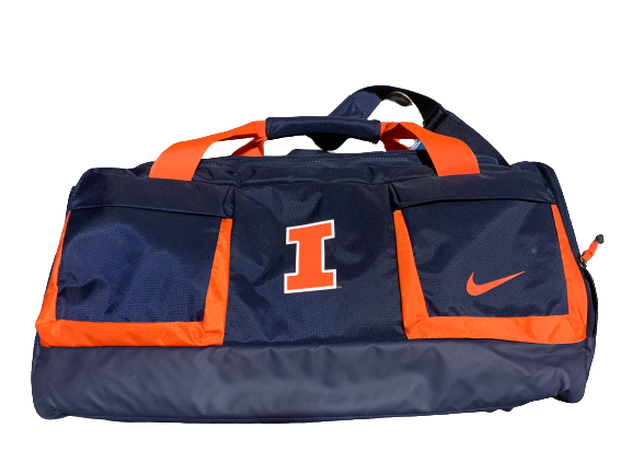 Dawson DeGroot Illinois Football Team Issued Travel Duffel Bag