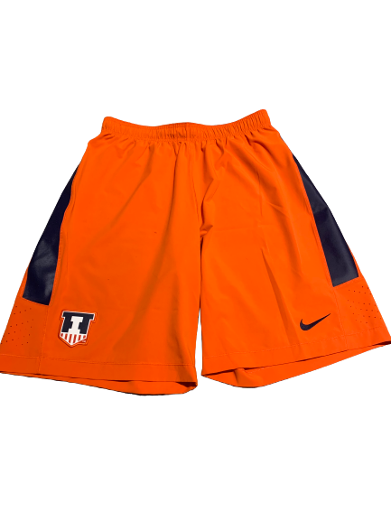 Dawson DeGroot Illinois Football Team Issued Workout Shorts (Size L)
