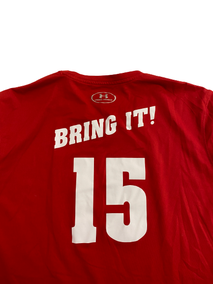 Jade Demps Wisconsin Volleyball Team-Issued Practice Shirt With 