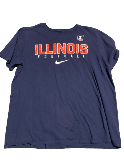 Dawson DeGroot Illinois Football Team Issued Workout Shirt (Size XL)