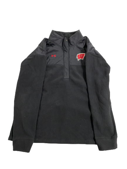 Jade Demps Wisconsin Volleyball Team-Issued 1/4 Zip Fleece Jacket (Size XLT)