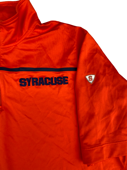 Kris Joseph Syracuse Basketball Team Exclusive Short-Sleeve Quarter-Zip Pre-Game Warm-Up (Size XXL)