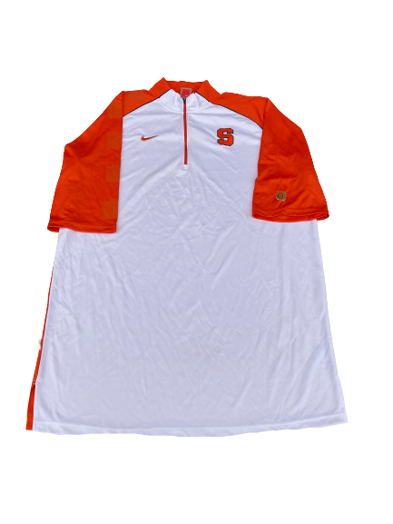 Kris Joseph Syracuse Basketball Team Exclusive Short-Sleeve Quarter-Zip Pre-Game Warm-Up (Size XXL)