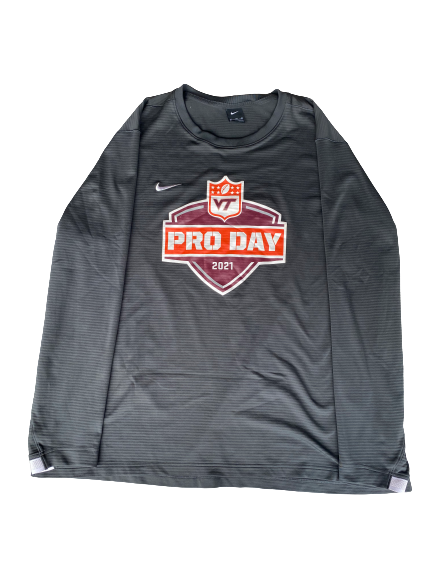 Christian Darrisaw Virginia Tech Football Pro Day Crew Neck Pullover (Size 3XL)