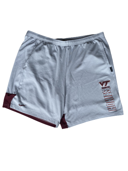 Christian Darrisaw Virginia Tech Football Team Issued Workout Shorts WITH PLAYER TAG (Size 3XL)