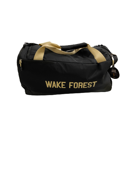 Isaiah Mucius Wake Forest Basketball Travel Duffle Bag with Player Tag and 