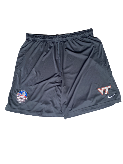 Christian Darrisaw Virginia Tech Football Team Issued Military Bowl Shorts (Size 3XL)