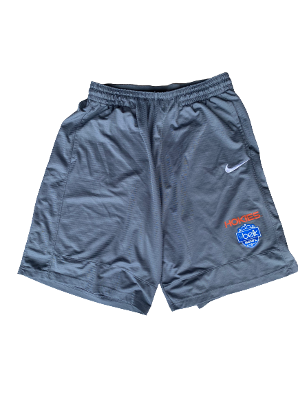 Christian Darrisaw Virginia Tech Football Team Issued Belk Bowl Shorts (Size 3XL)