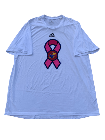 Udoka Azubuike Kansas Breast Cancer Awareness Adidas T-Shirt (Size XXL)