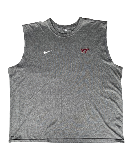 Christian Darrisaw Virginia Tech Football Team Issued Workout Tank WITH PLAYER TAG (Size 3XL)