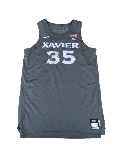 Zach Hankins Xavier Basketball 2018-2019 Game Worn Jersey (Size 50) - Photo Matched