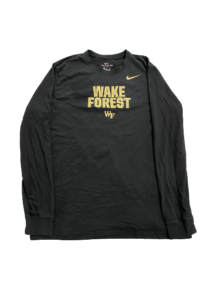 Isaiah Mucius Wake Forest Basketball Team Issued Long Sleeve Workout Shirt (Size XL)