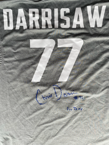 Christian Darrisaw Virginia Tech SIGNED Pro Day Workout Tank (Size 3XL)