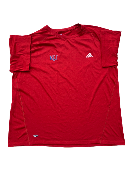 Tyshawn Taylor Kansas Adidas T-Shirt With Number (Size XXL)