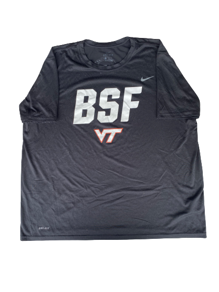 Christian Darrisaw Virginia Tech Football Team Exclusive Workout Shirt (Size 3XL)
