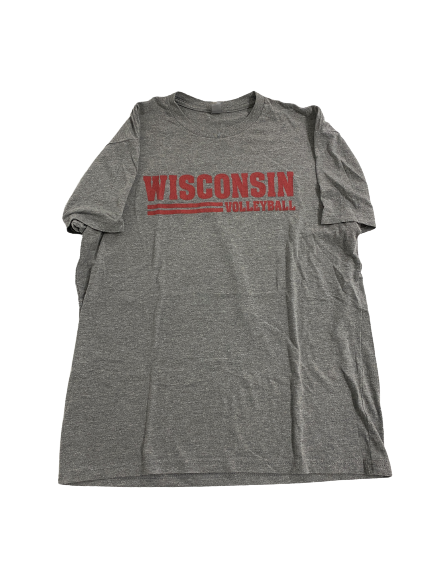 Shanel Bramschreiber Wisconsin Volleyball Team-Issued T-Shirt (Size Women&