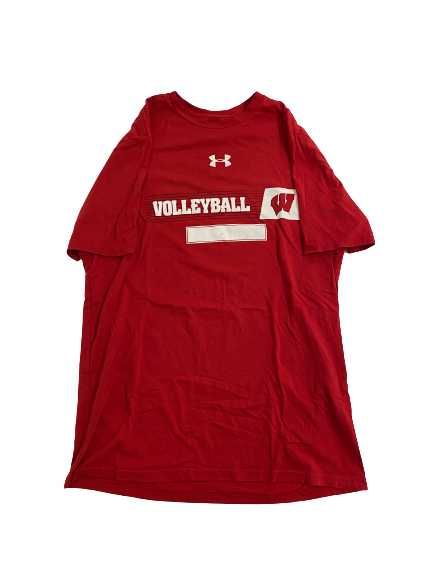Shanel Bramschreiber Wisconsin Volleyball Team-Issued T-Shirt (Size Women&