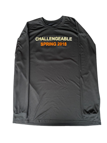 Christian Darrisaw Virginia Tech Football Team Issued Long Sleeve Workout Shirt (Size 3XL)